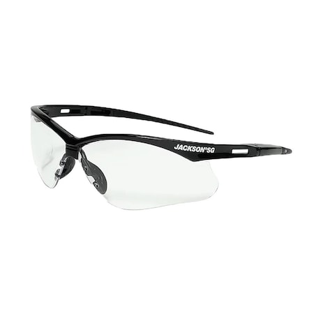 Jackson Safety Safety Glasses, Anti-Scratch, I/O Mirror Lens, Black Frame, Half-Frame 50004